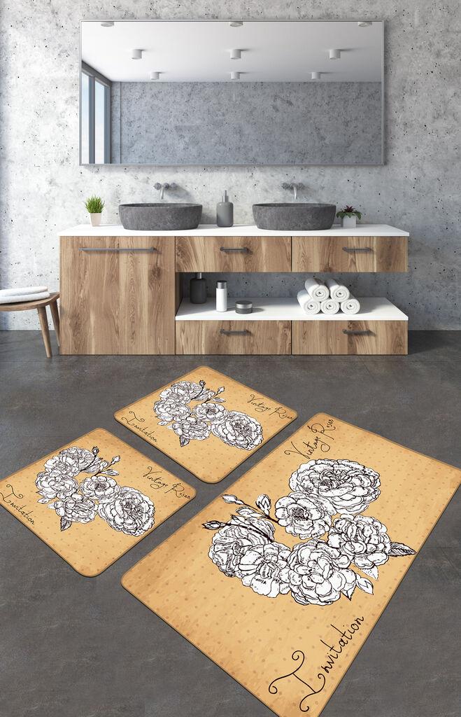 L'essentiel Maison Сет од 3 килими за бања Шарени