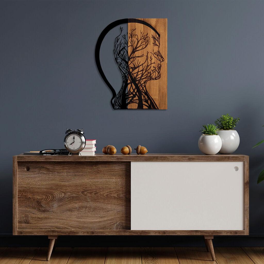 Wallity декорација за dzид „Човек-ерекција", 45 x 58 см, кафеава