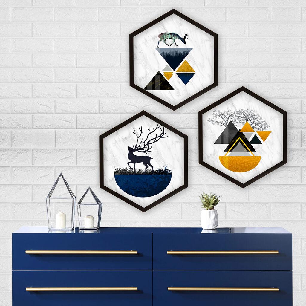 Wallity врамена слика 6GEN17172, 35x35 см, 3 дела