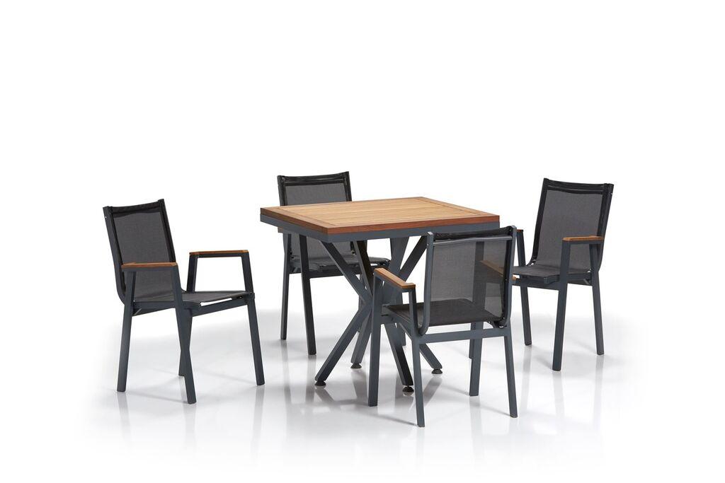 Комплет градинарски мебел Hanah Home Samara 3, црн