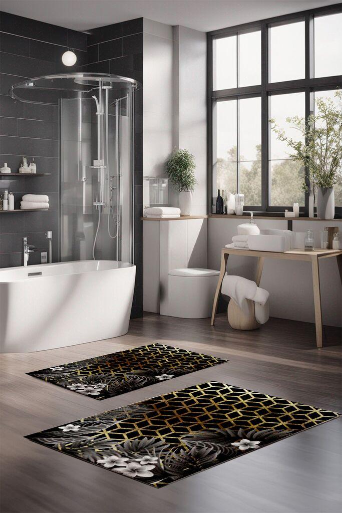 Комплет теписи за бања L'essentiel Maison CT-5002, 2 парчиња, шарени
