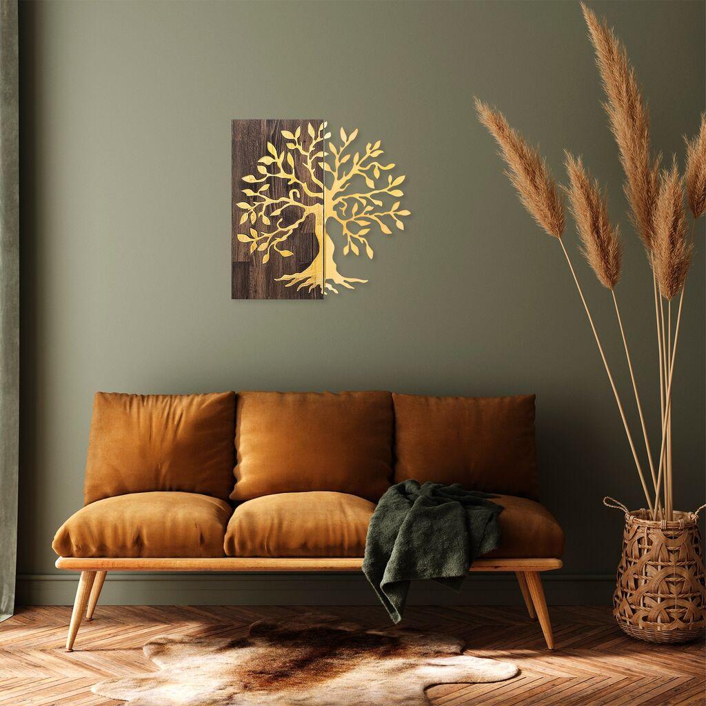 Wallity декорација за dzид елка, 58x58 см, златна боја