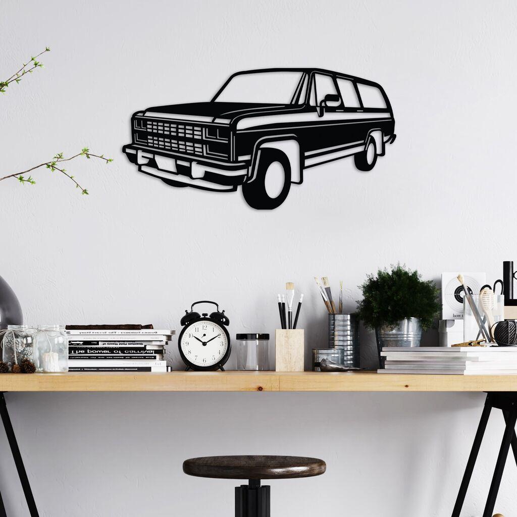 Wallity декорација за ѕид Chevrolet Suburban, 60 x 32 см, црна
