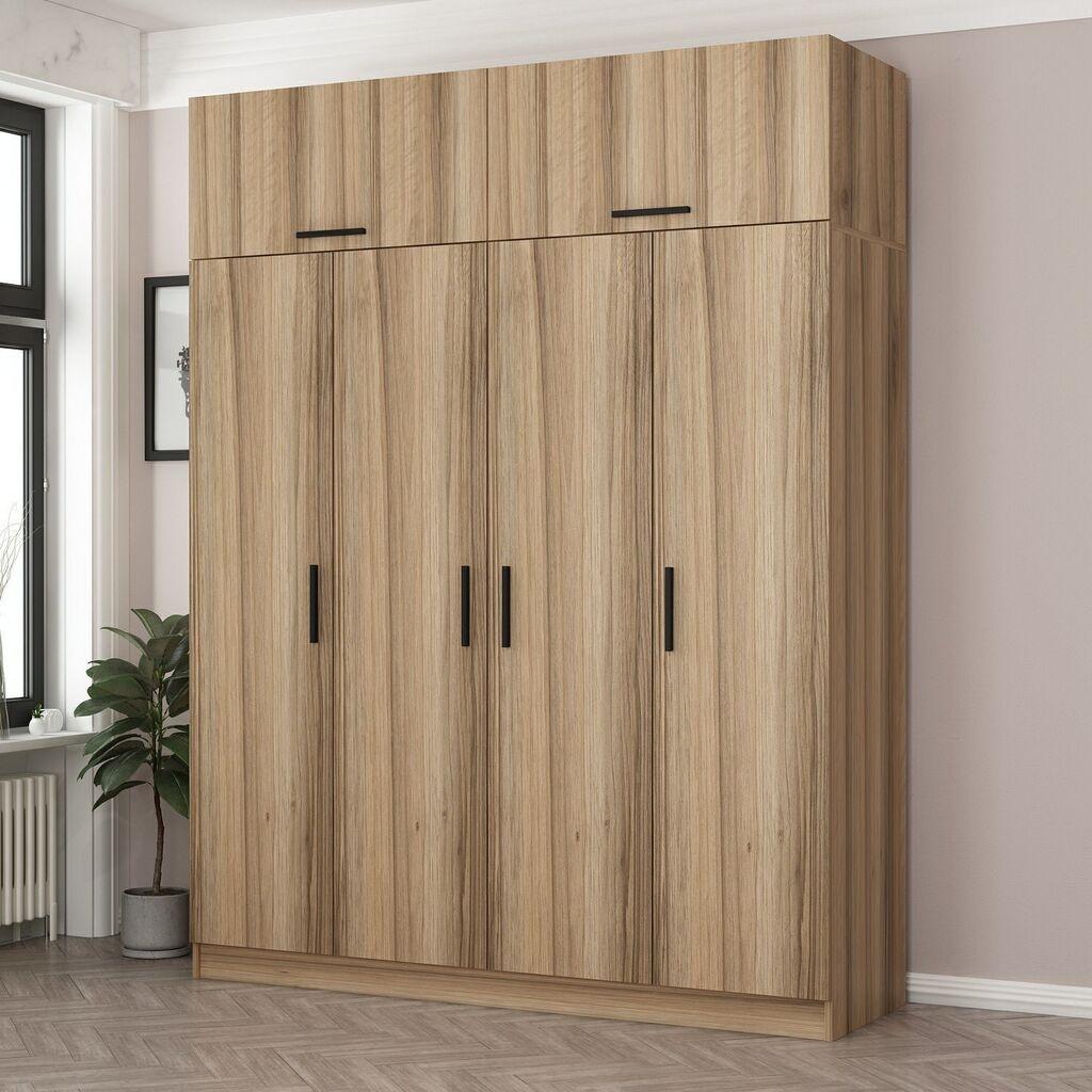Гардеробер Hanah Home Kale-7708, 180x255x52 см, кафеава