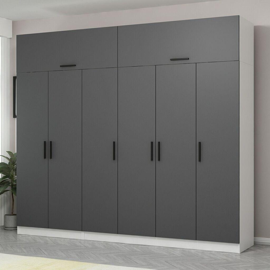 Гардеробер Hanah Home Kale-5148, 270x235x52 см, Антрацит