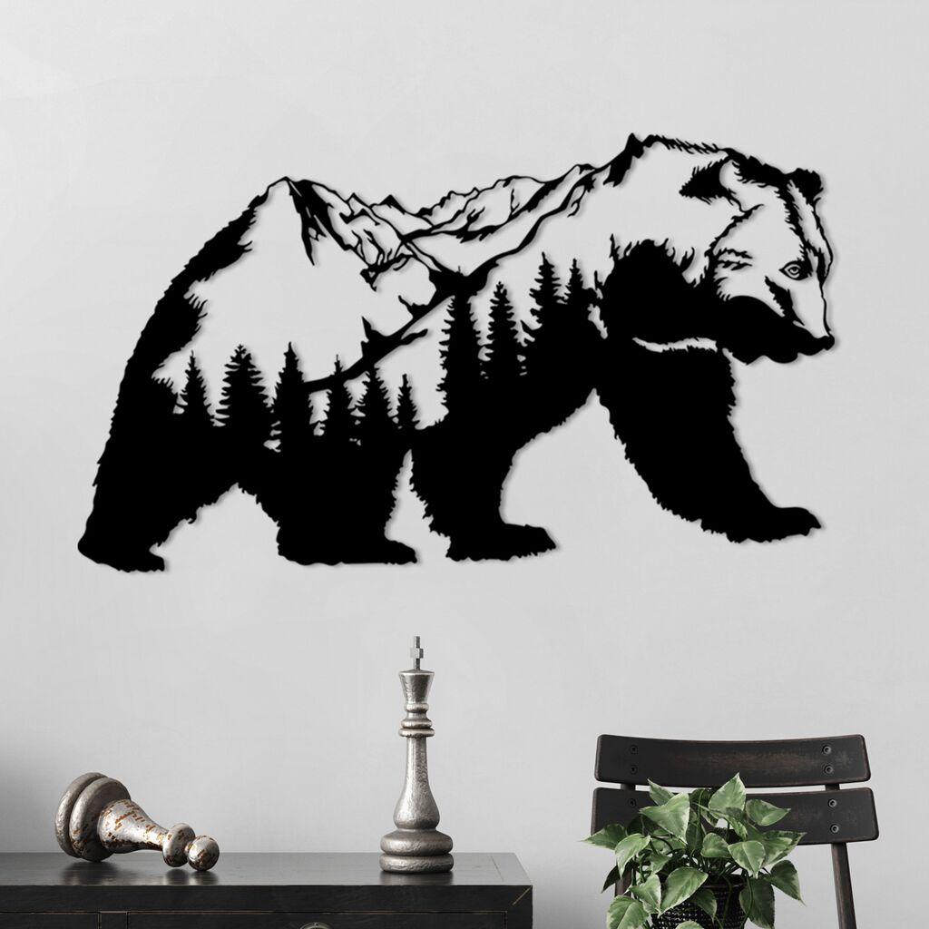 Wallity декорација за dzид Orso-1, 71x41 см, 1,5 мм, црна