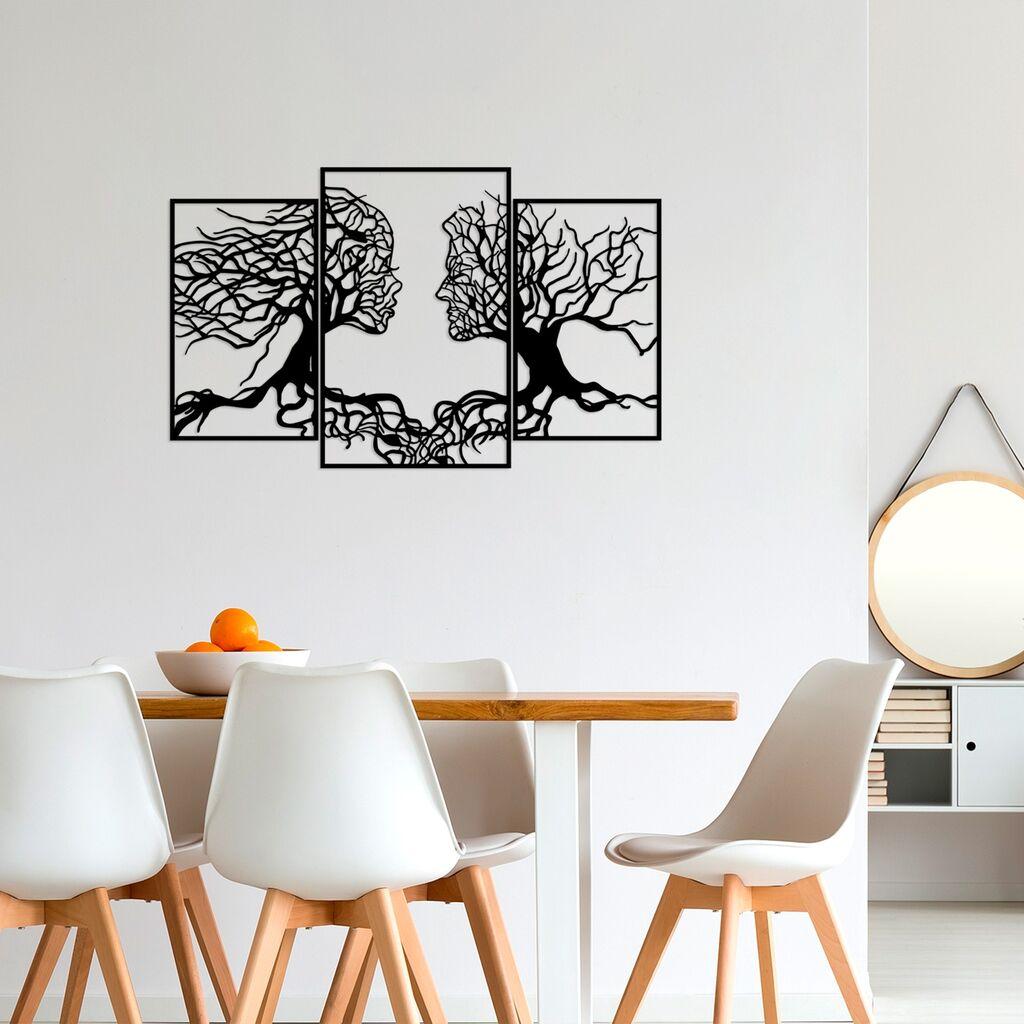Wallity dzидна декорација „Елка на љубовта", 116x71 см, црна