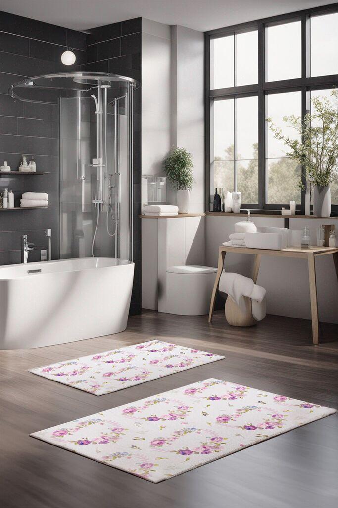 Комплет теписи за бања L'essentiel Maison CT-5212, 2 парчиња, шарени