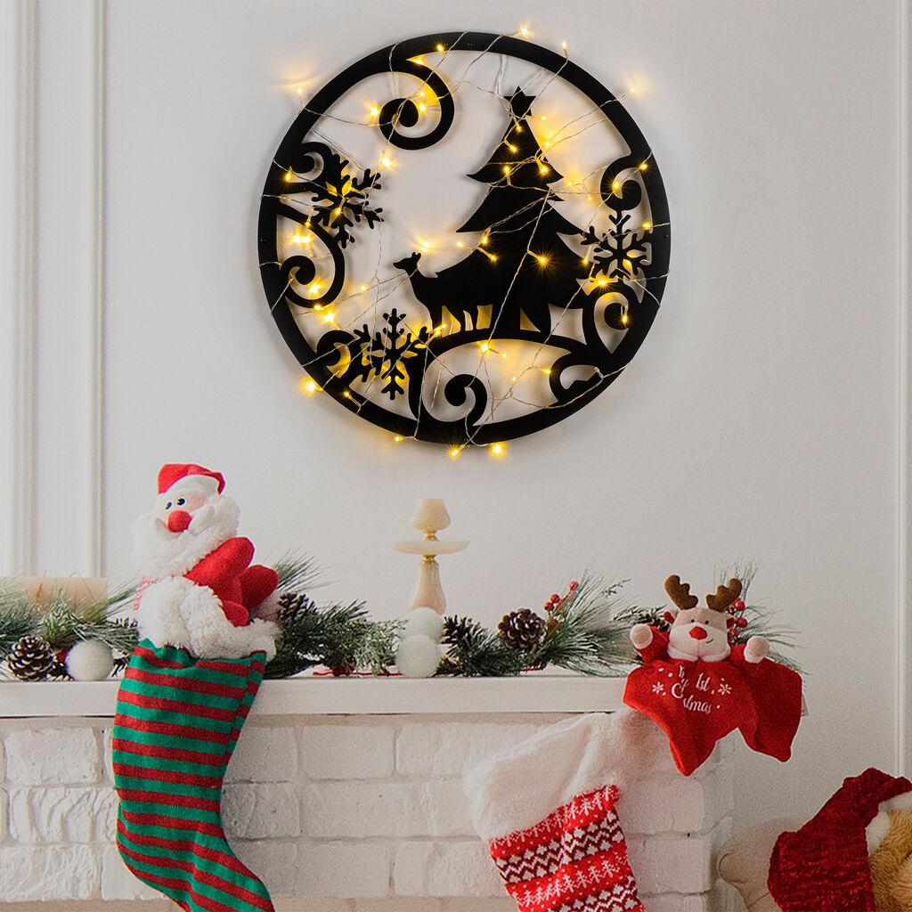 Wallxpert XMASBLACK 027 Dzидна декорација, 60x60 см, црна