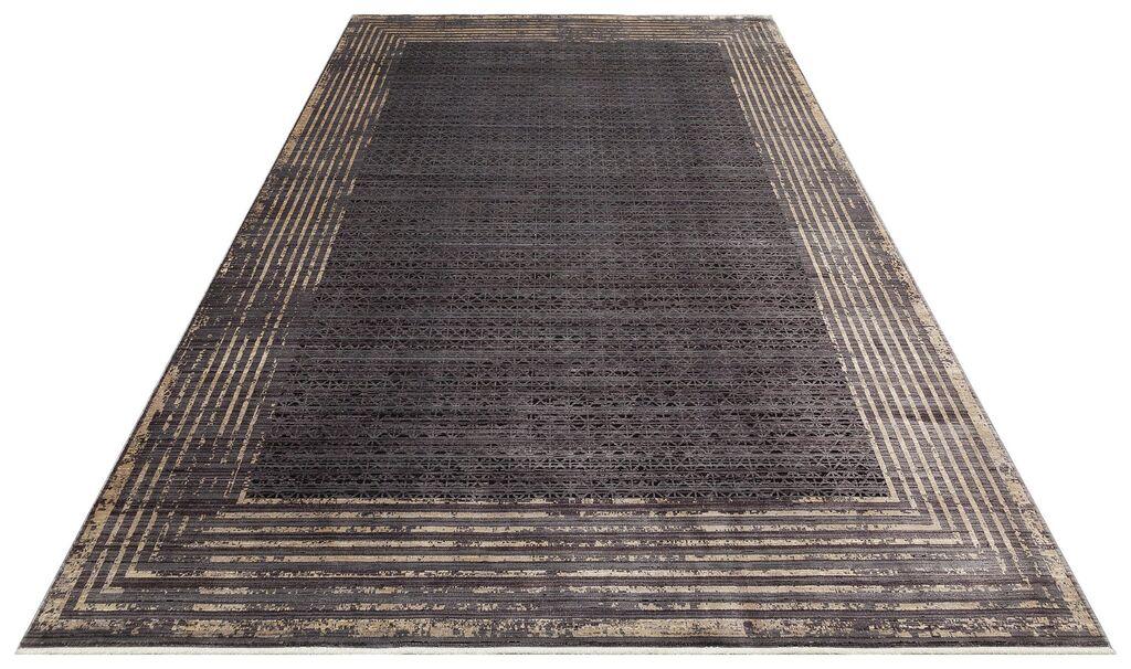 Conceptum Hypnose Тепих, 100x300 cm, антрацит-златен