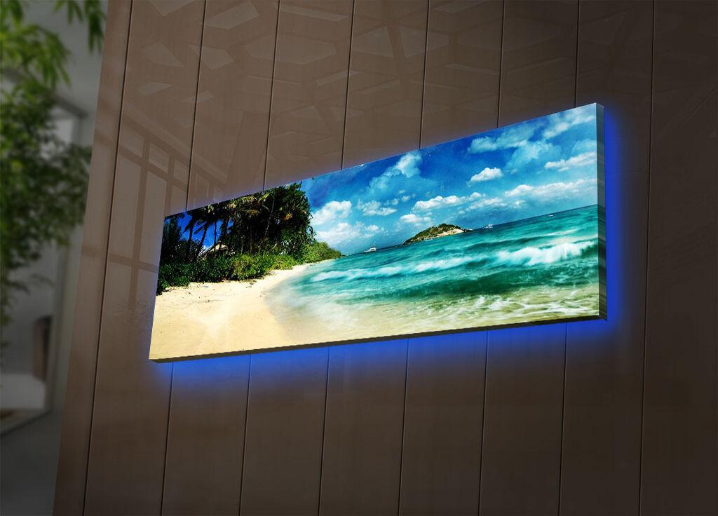 Слика „Волити" на платно со LED осветлување 30x90 см