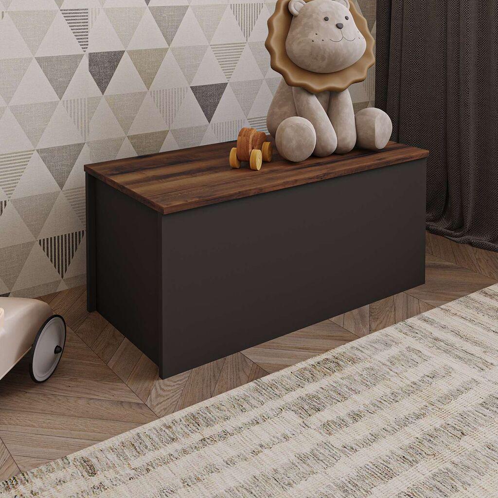 Кутија за складирање Hanah Home Florya, 90x45.5x45 см, црна