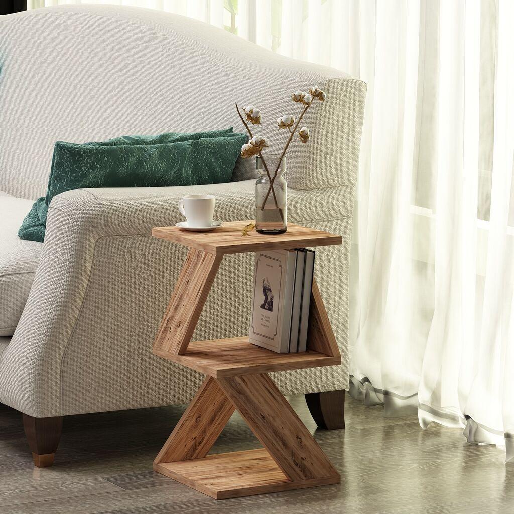 Помошна масичка Hanah Home Albeni, 29,6x54,2x29,6 см, боја на орев