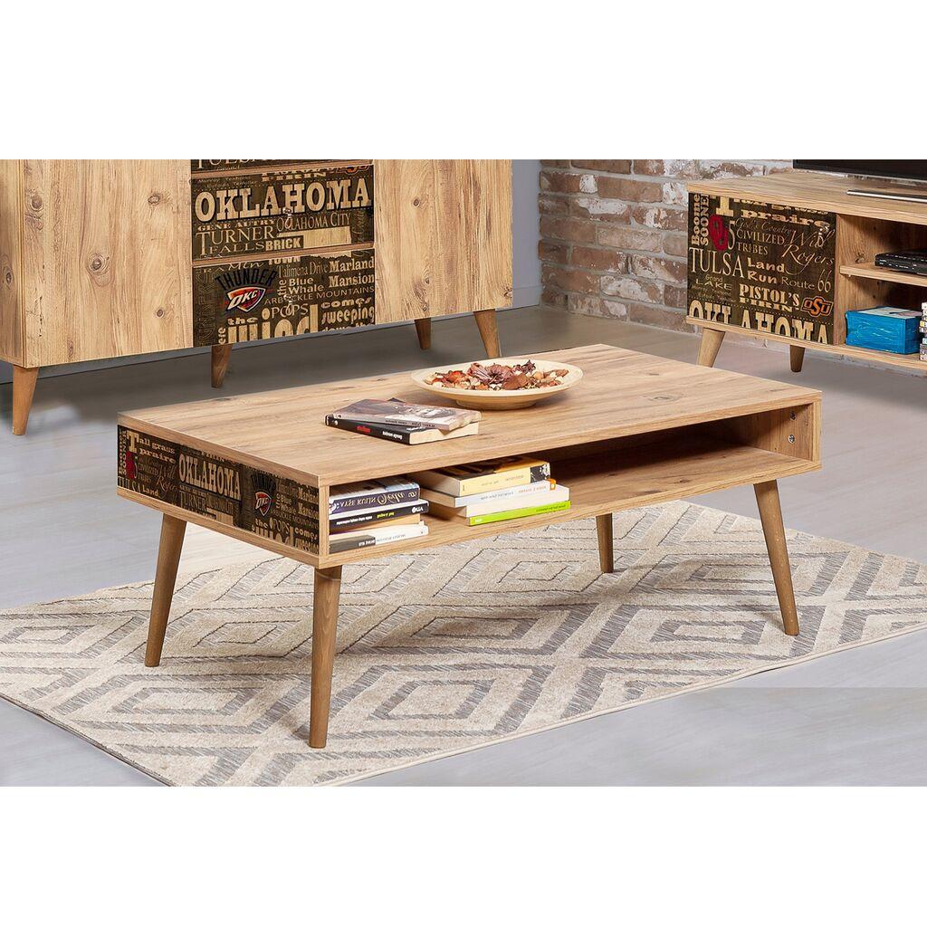 Маса Hanah Home Club Viva 765, 110x45x60 см, кафеава