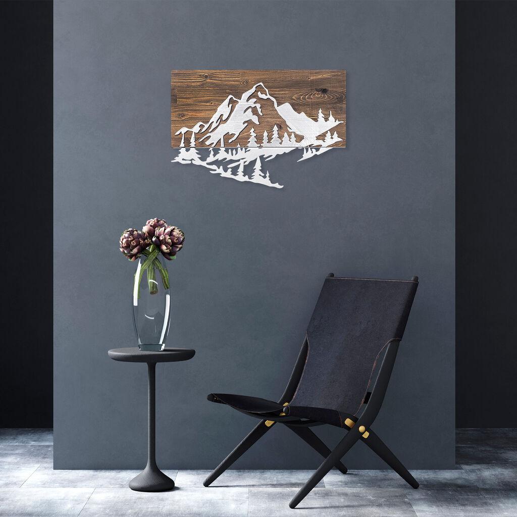 Wallity декорација за ѕид Mountain v2, 38x58 см, кафеава боја