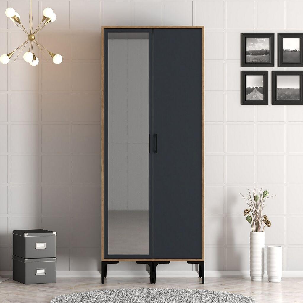 Гардеробер Hanah Home Kumsal RS, 80x201.4x47.5 см, Антрацит