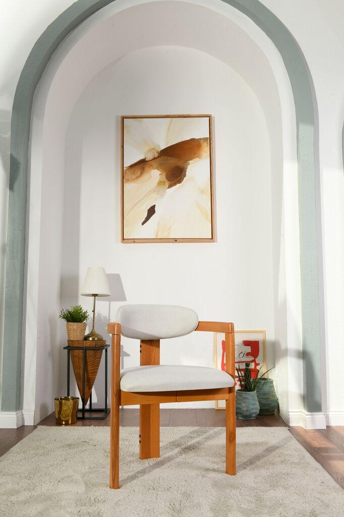 Hanah Home Сет трпезариски столици 2/1 58X78X44 Cm Крем