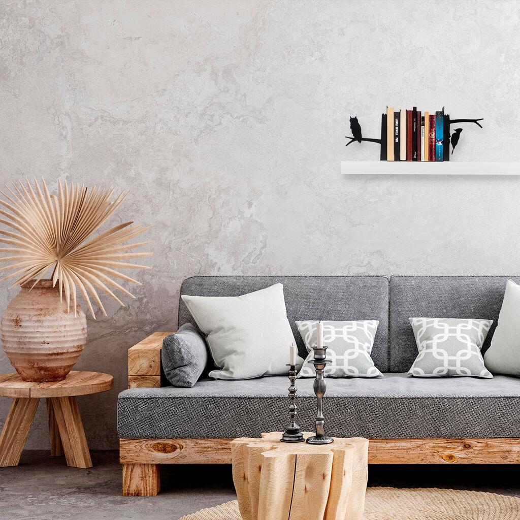 Држач за книги Wallxpert 6, преграда за книги, црна