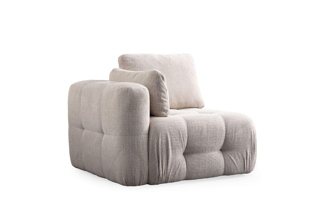 Фотелја Atelier del Sofa Amaris L1, 100 x 100 x 65 см, крем боја