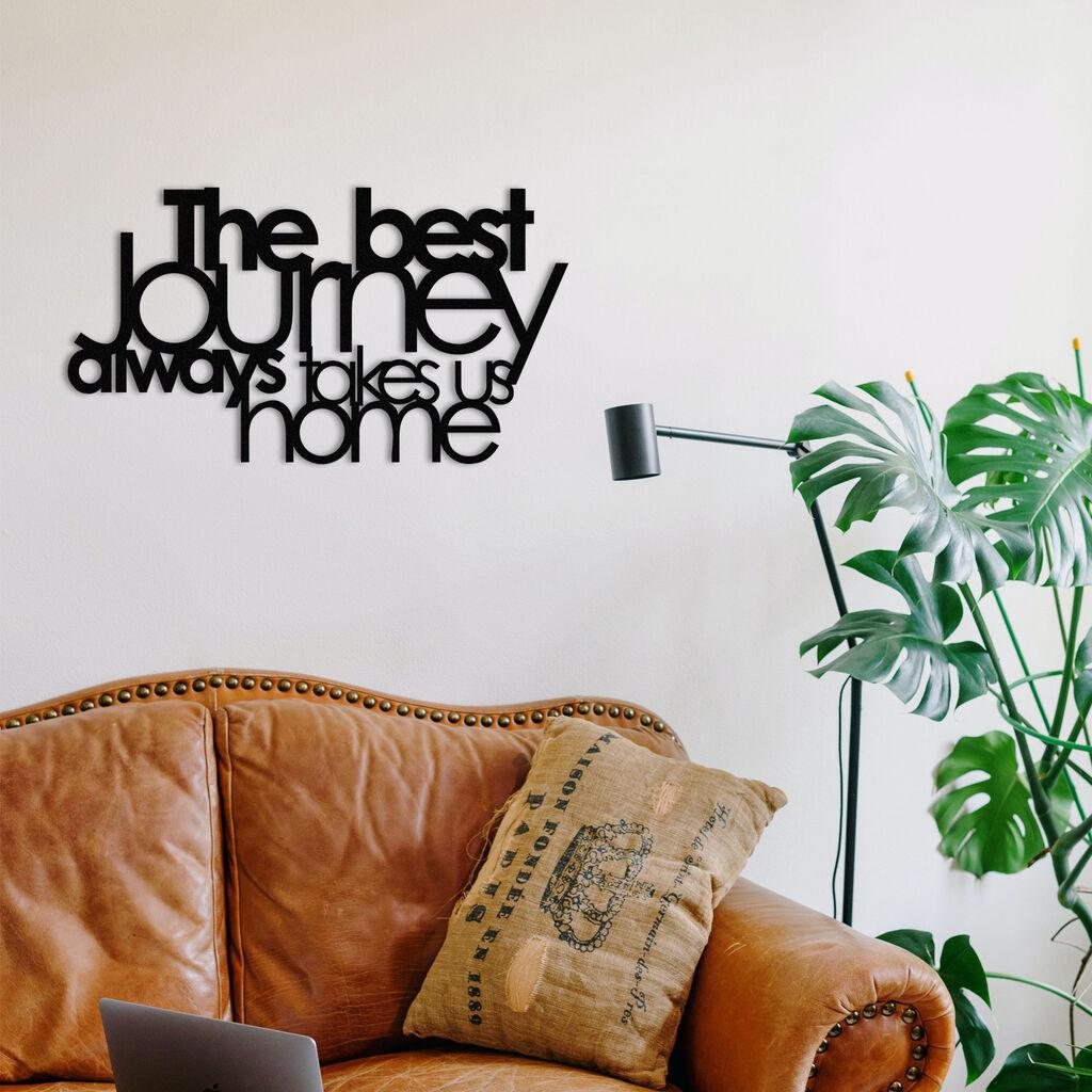 Wallity декорација за dzид The ​​Best Lourney Always, 70x40 см, 1,2 мм, црна