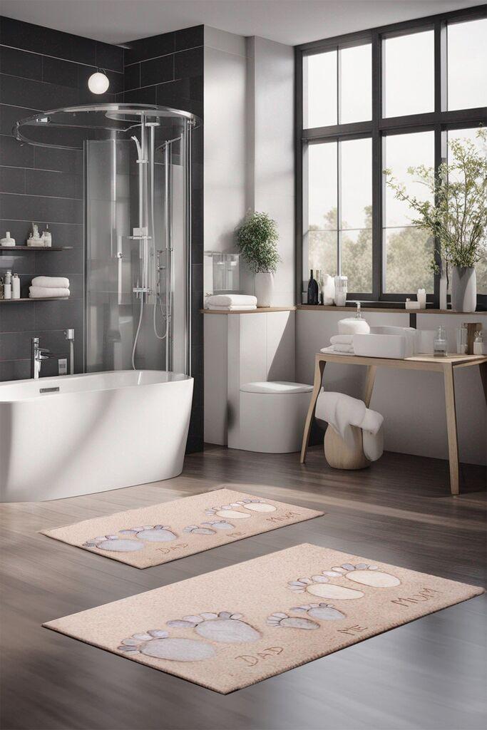 L'essentiel Maison Комплет патосници за бања CT-5198, 2 парчиња, беж