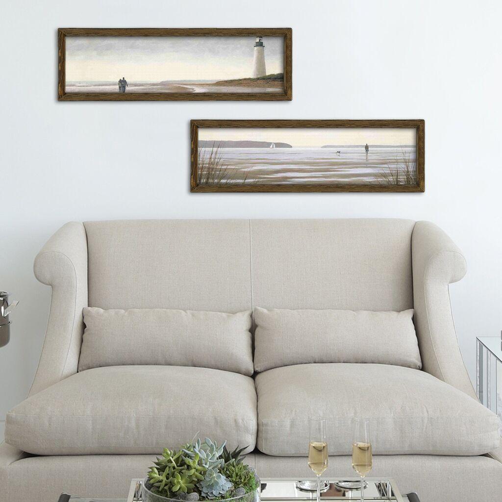 Wallity Декоративна слика, 2 парчиња, 19x70 cm, бор