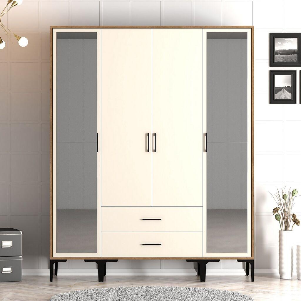 Hanah Home гардероба Kumsal RTR, 160x201,4x47,5 cm, крем