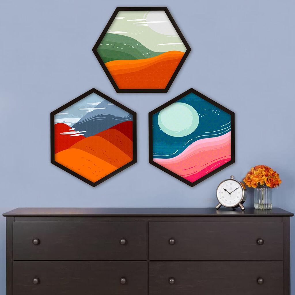 Wallity врамена слика 6GEN3418181, 35x35 см, 3 дела
