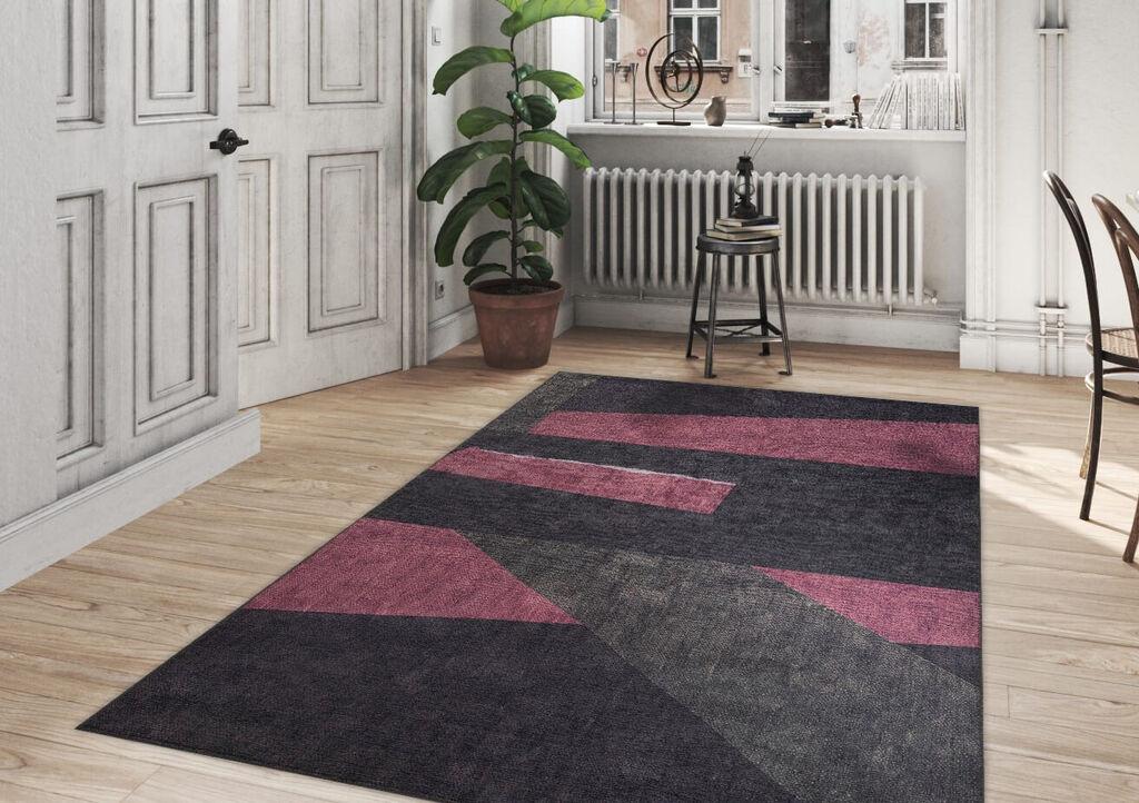 Conceptum Hypnose тепих Ada Gonul -AL 367, 140x190 cm, Антрацит-розова