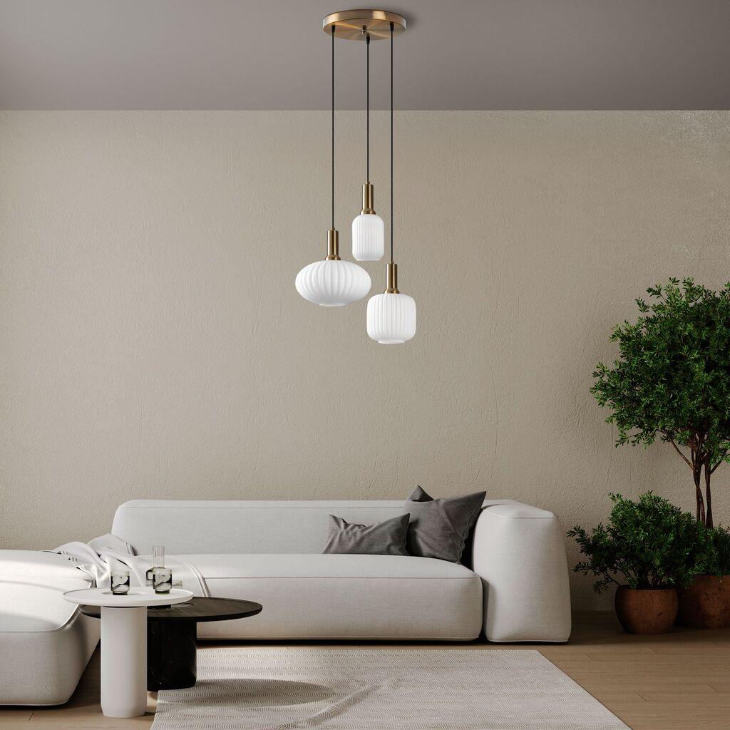 Opviq Luster Asker-15201, 55x55x130cm, IP20, бело-златна боја
