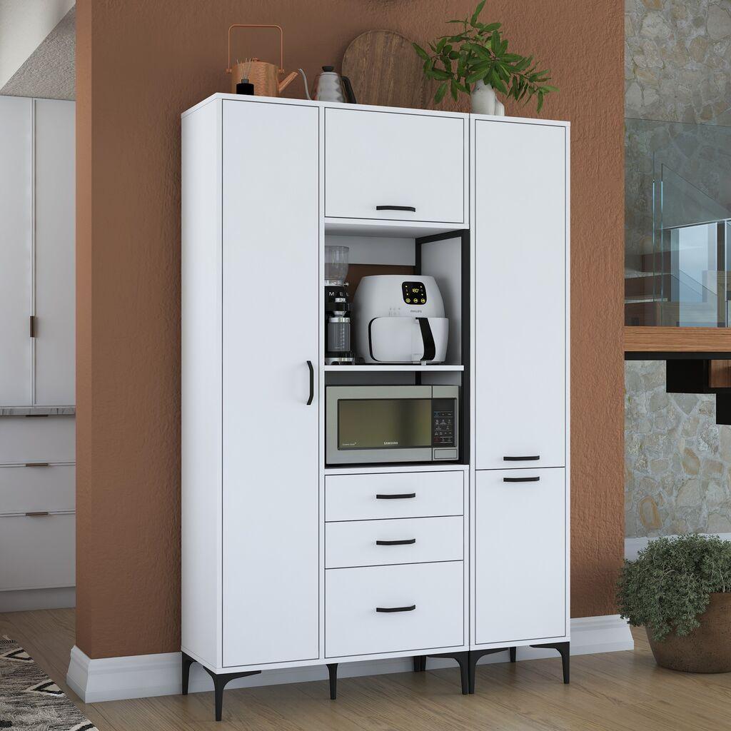 Комода Hanah Home за повеќекратна употреба JE118-2964, 130 x 198,6 x 40 см, бела