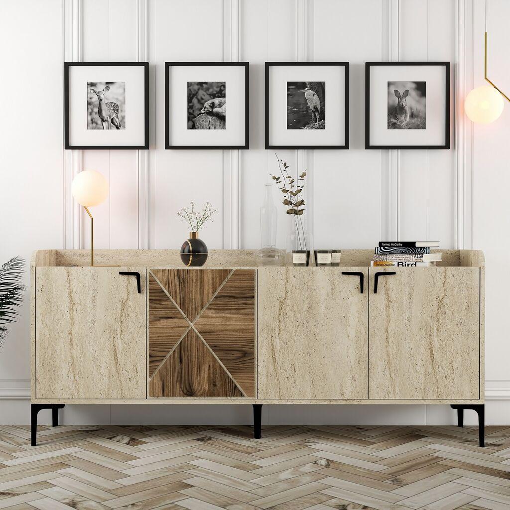 Конзолна маса Hanah Home Venice, 180x78x35 см, беж