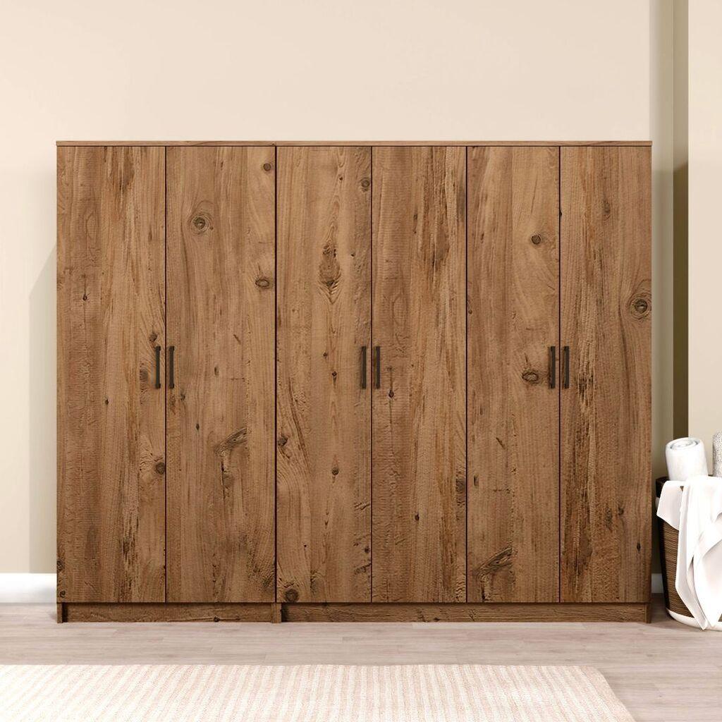 Гардеробер Hanah Home Kardelen 1600-126, 220x180x51.8 см, , кафеава