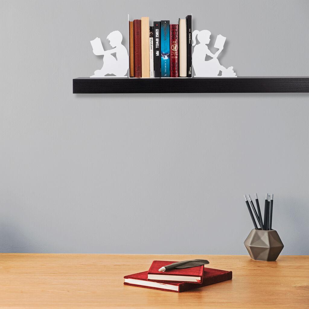 Држач за книги Aberto Design 10, 40,5x14x22 см, бел