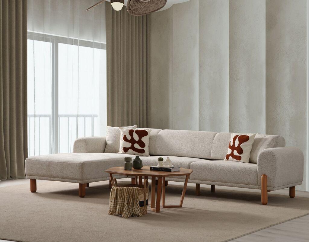 Аголна гарнитура Atelier del Sofa Lyke, 180x290 см, крем