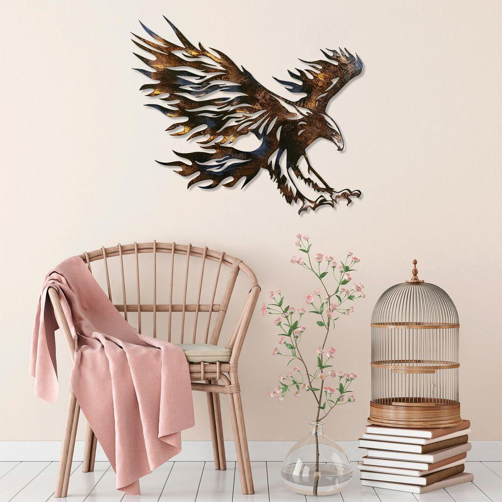 Wallity dzидна декорација Eagle 3, 63 x 71 см, темно кафеава