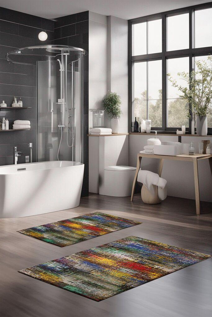 Комплет теписи за бања L'essentiel Maison CT-5014, 2 парчиња, шарени