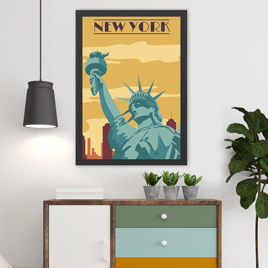 Слика во рамка од Wallity, Њујорк, 35x45 см