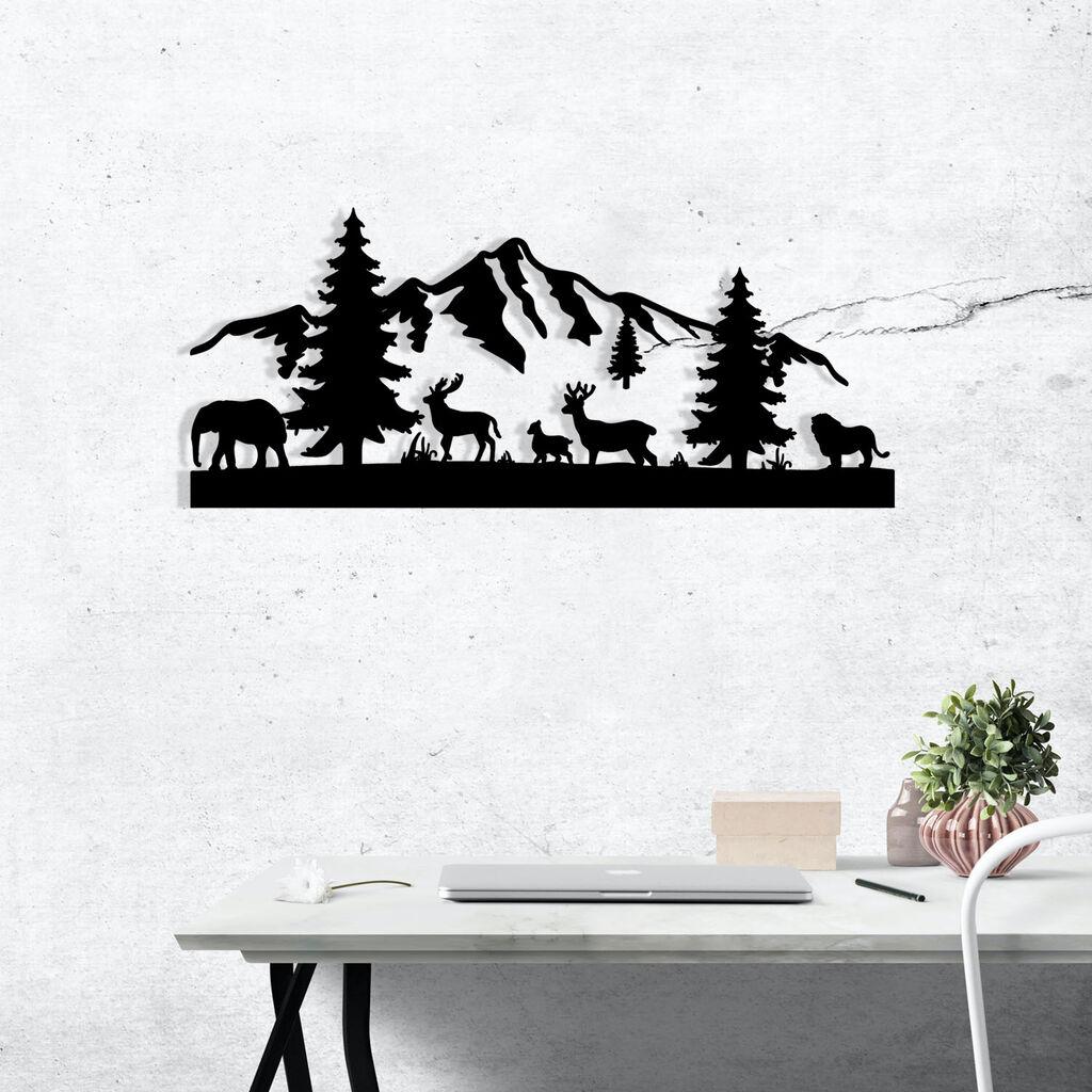 Wallity декорација за dzид Mountain, 70 x 30 см, црна