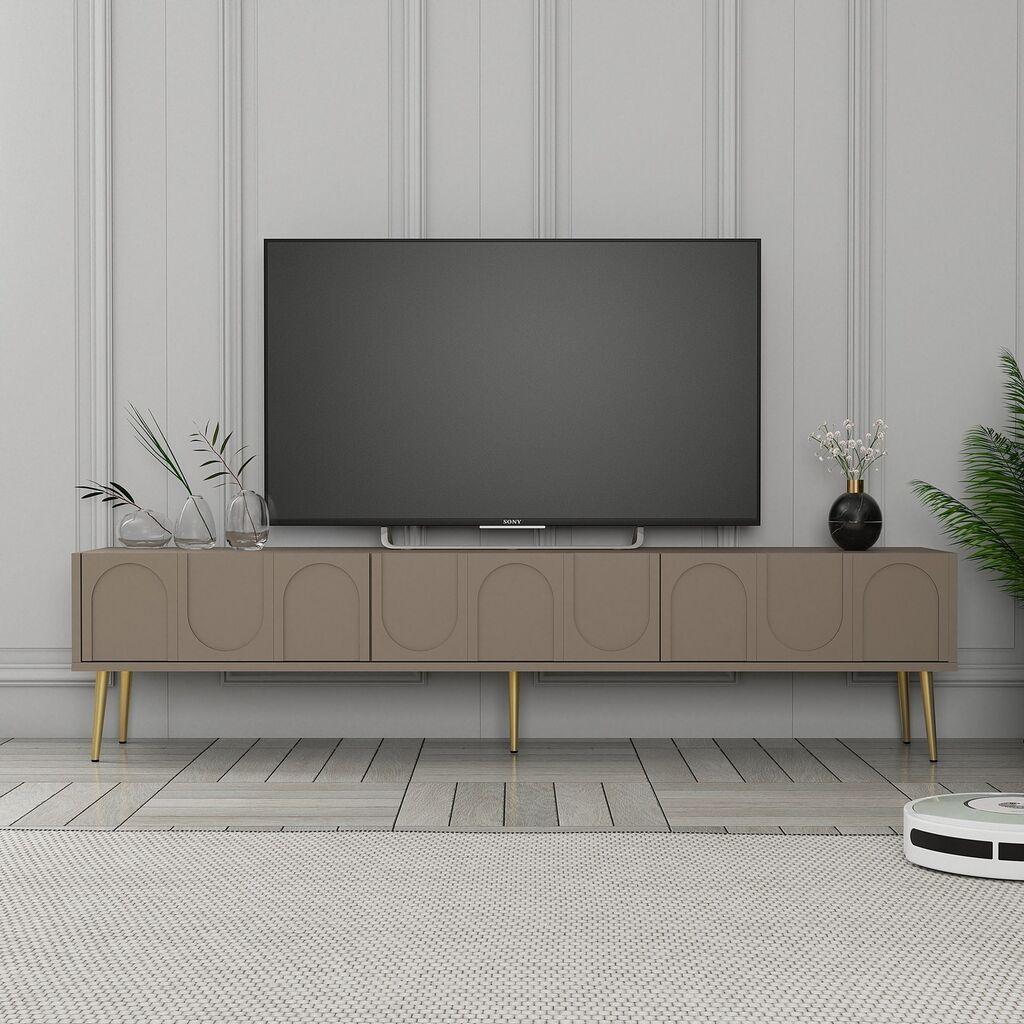 ТВ кабинет Hanah Home Lyon 43, 180x43x35 см, крем боја