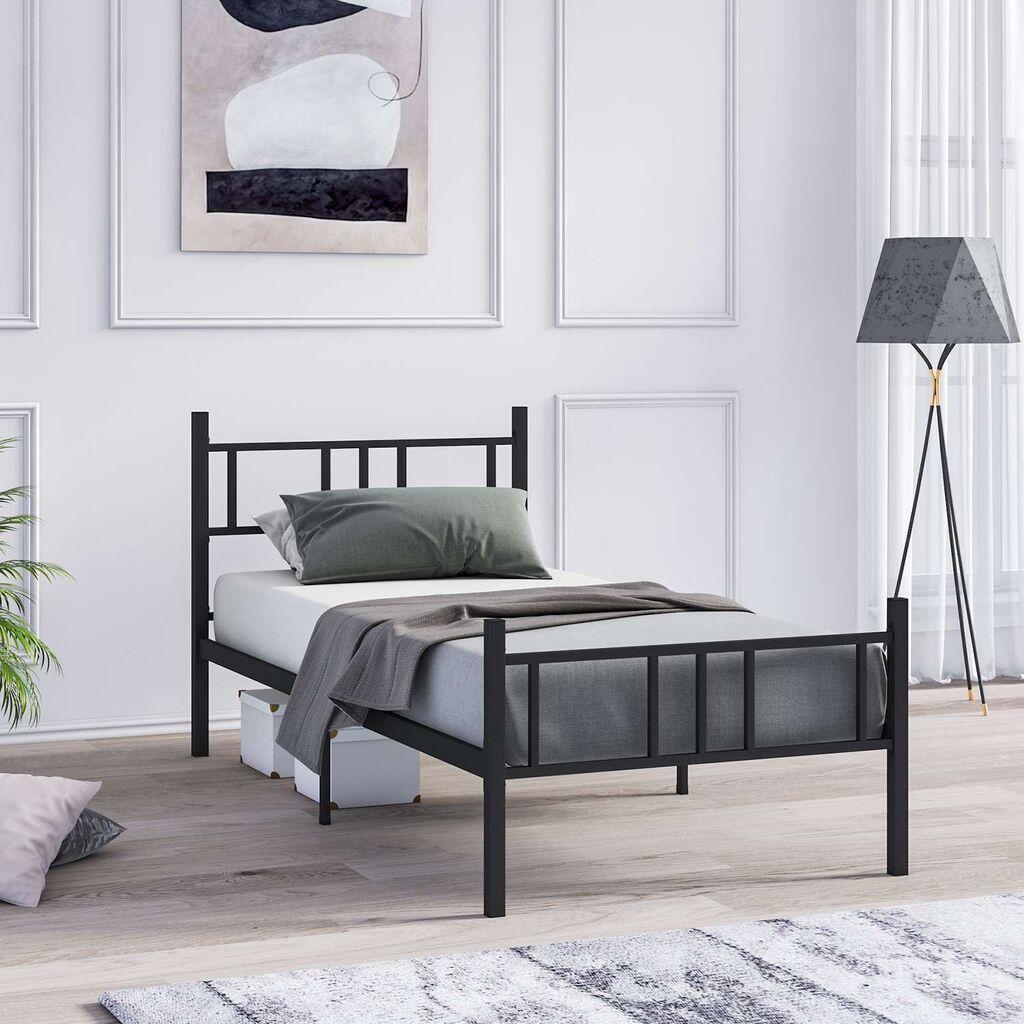 Рамка за кревет Hanah Home Akin, 90x200 см, црна
