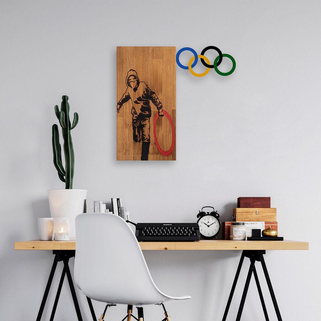 Wallity dzидна декорација Banksy - 14, 58x60 см, црна