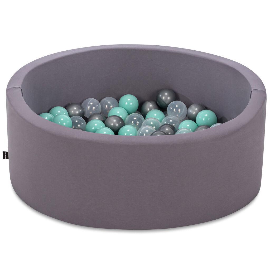 Базен со топчиња Aberto Design, Bubble Pops v3, 85x85x30 см, сив