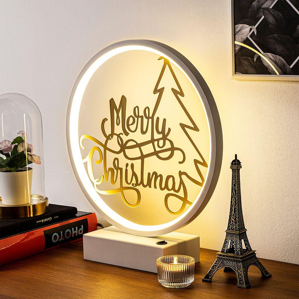 Столна ламба Opviq XMAS10, бела