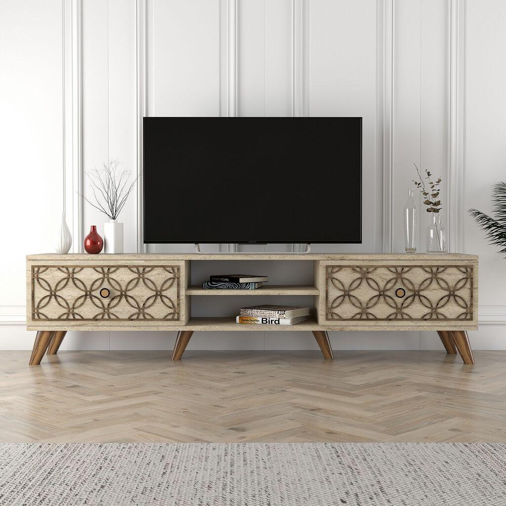 ТВ кабинет Hanah Home Class, 180x44x37 см, крем боја