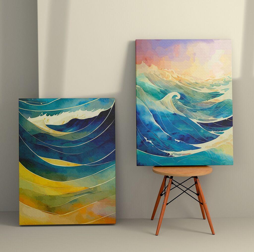 Wallity Слика на платно, 2 парчиња, 70x100 cm