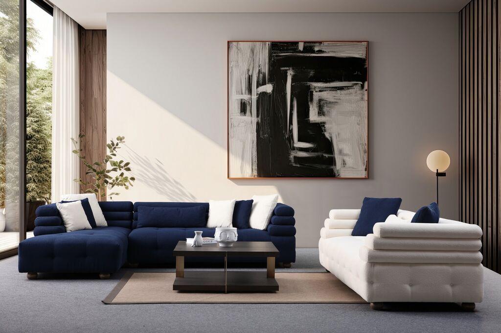 Аголна софа Atelier del Sofa Boston, 300x186 см, сина