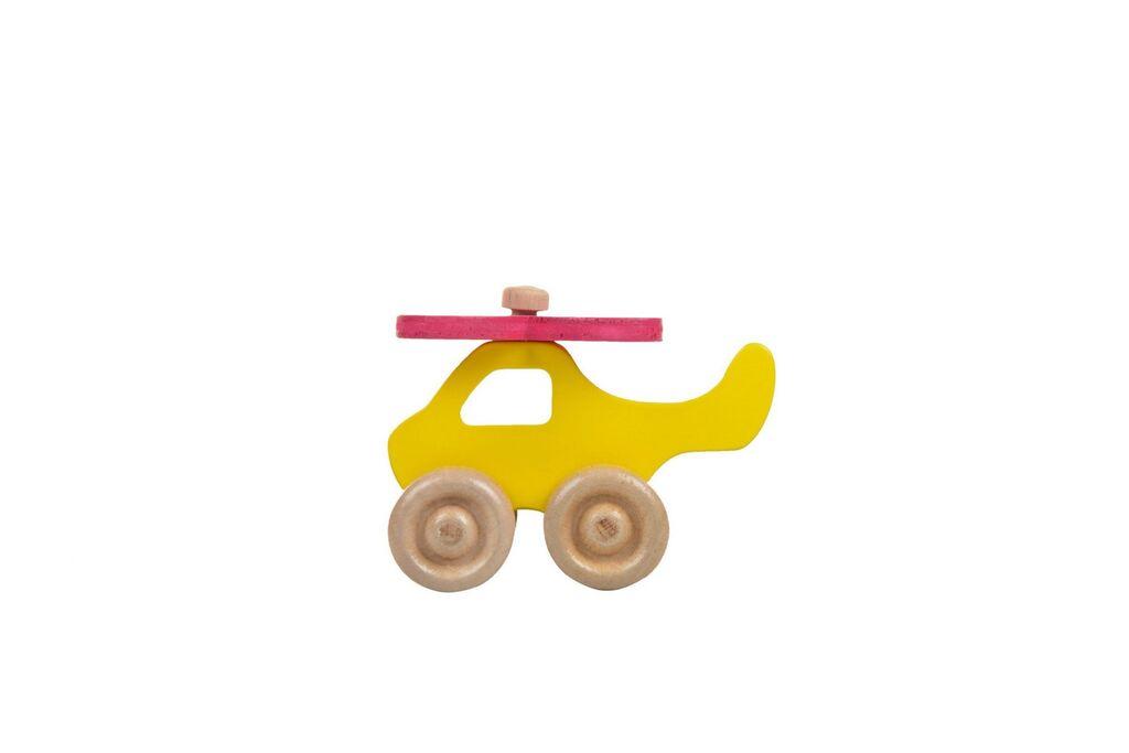 HANAH HOME Drvena igračka Mini Helicopter, Žuta