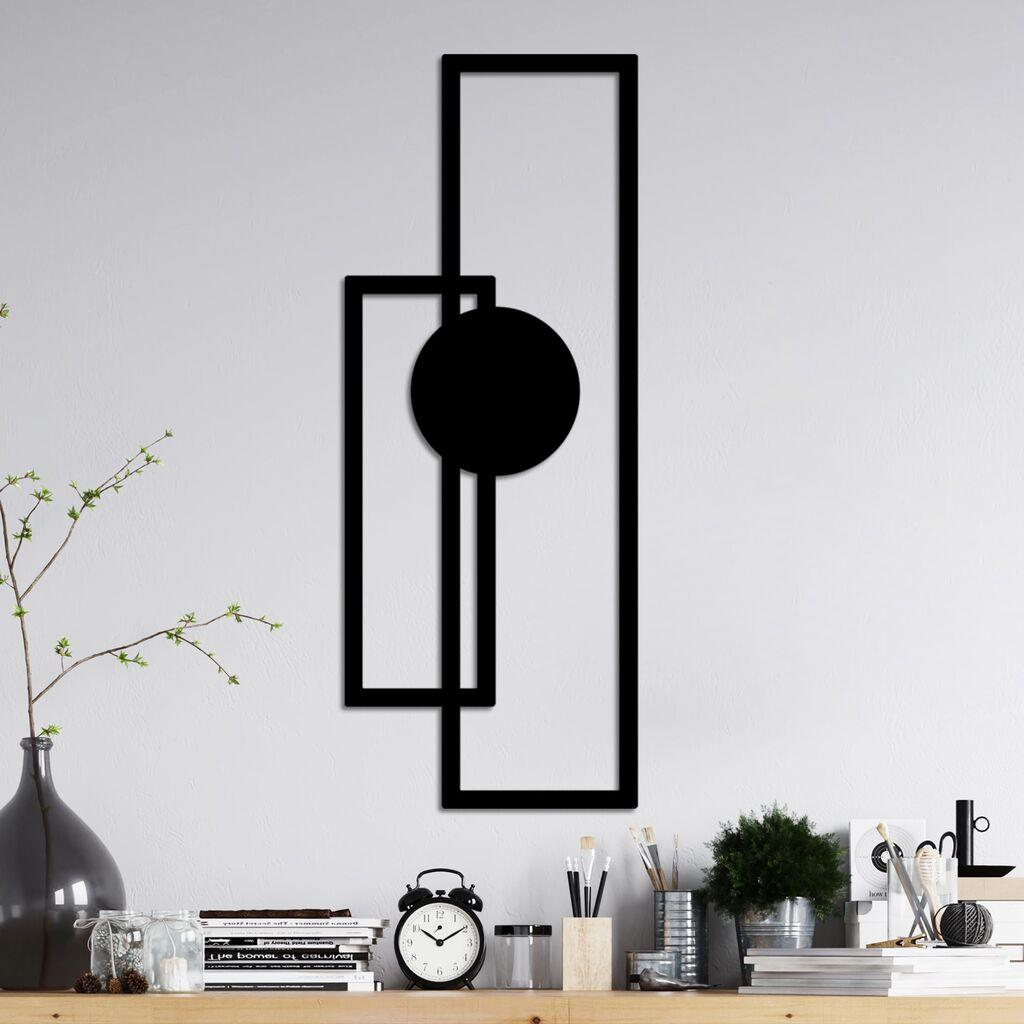 Wallity декорација за dzид Astratto-1, 32x85 см, 1,5 мм, црна