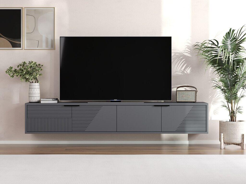 Комода за ТВ Hanah Home Parla, 180x30x30 см, Антрацит